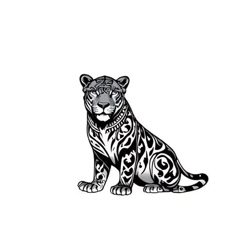 Mayan Jaguar tattoo design idea
