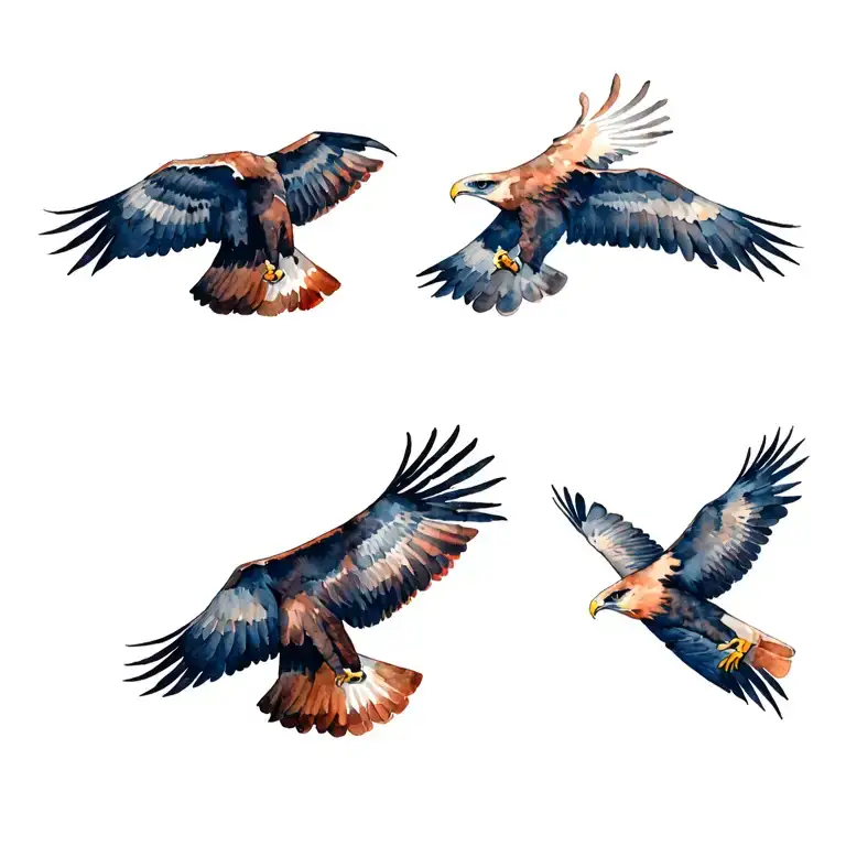 Red kite tattoo design idea