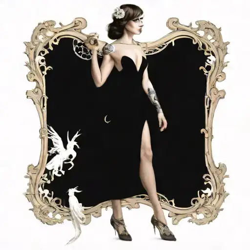 petite,naughty,nude,sexy,full body,gothic,standing,woods,anatomically correct,realism tattoo design idea