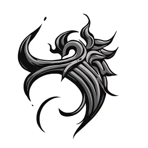 Trishul of Lord Shiva tattoo design idea