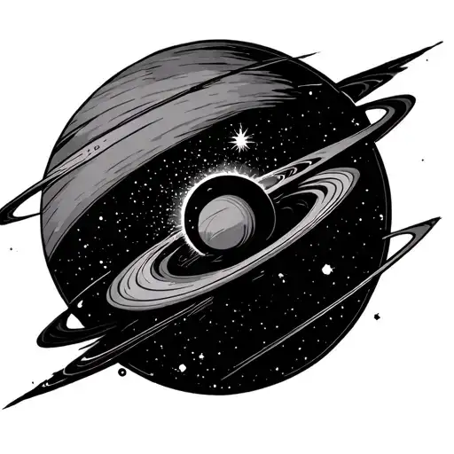 Interstellar endurance spinning tattoo design idea