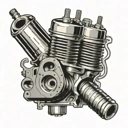  v8 motor piston rods spark plug with piston tattoo design idea