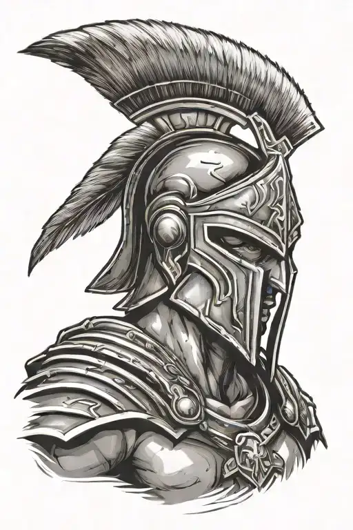 spartan warrior tattoo design idea