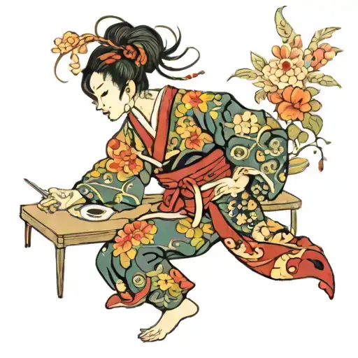 Seamstress tattoo design idea