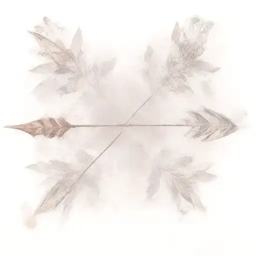 arrow with Roman numerals for 1955 and 2023 tattoo design idea