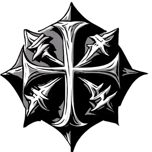 "faithful faithful" jerusalem cross tattoo tattoo design idea