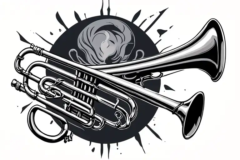 Trombone tattoo design idea