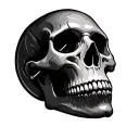 skull with piercing  tattoo design idea