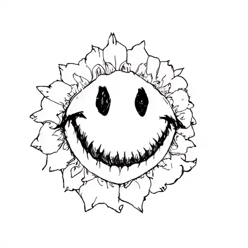 Nirvana Smiley Face tattoo design idea