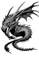 bahamut from dnd tattoo design idea