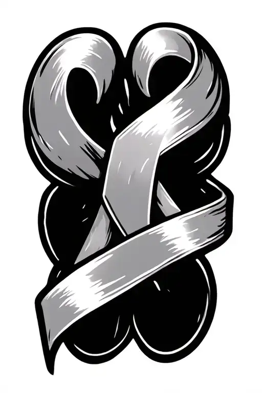 kidney transplant ribbon tattoo design idea