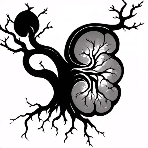 kidney the tree of life tree growing up from tattoo design idea