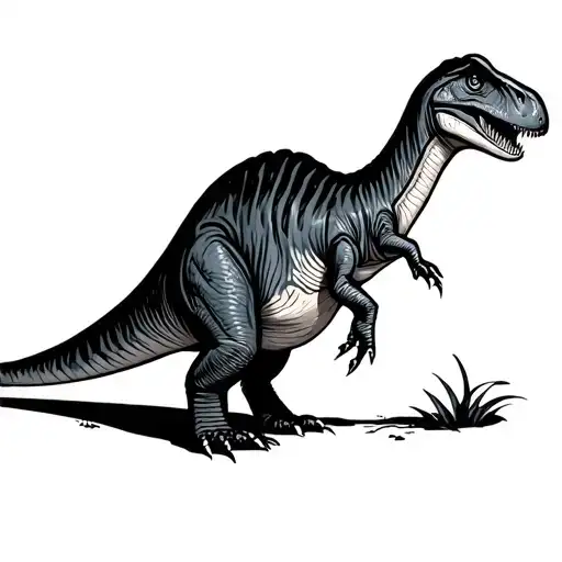 cute dinosaur tattoo design idea