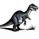 cute dinosaur tattoo design idea