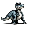 cute dinosaur tattoo design idea