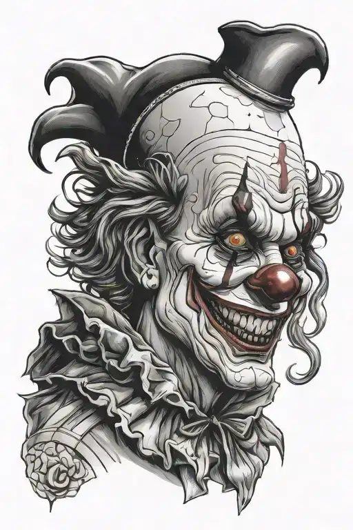 American Horrir Story Clown tattoo design idea