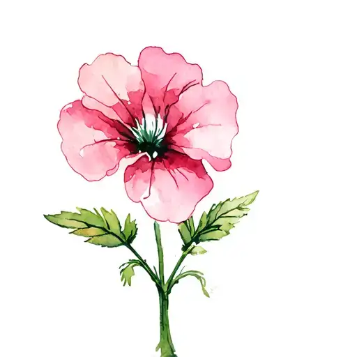 Geranium tattoo design idea