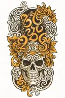 greek numbers 1213.4825.032 tattoo design idea