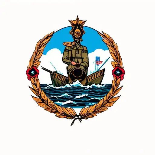 Russian Coastal Defense Force tattoo design idea