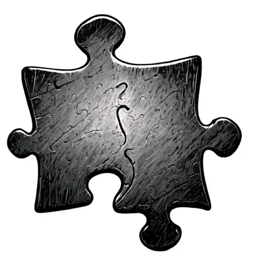 jigsaw piece to represent autism puzzle piece tattoo design idea