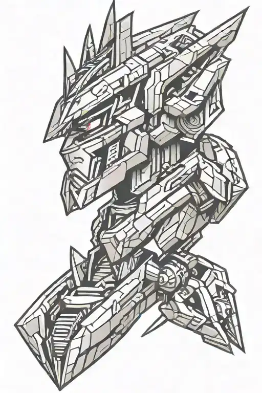 decepticon logo surrounded tattoo design idea