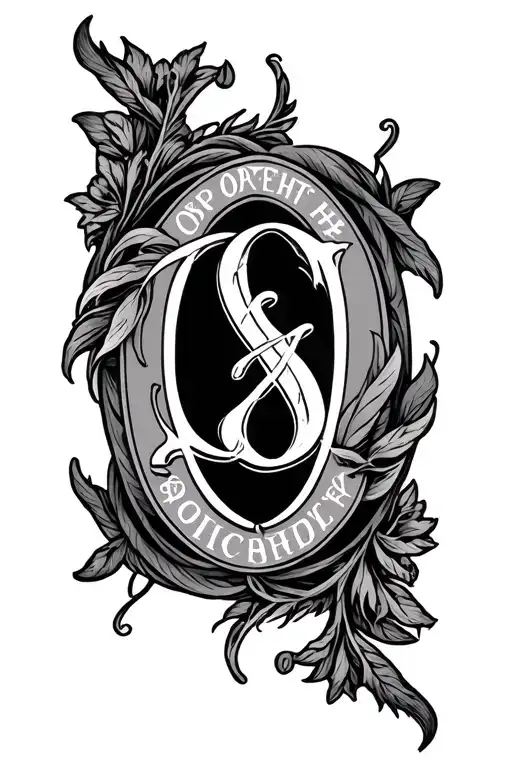 the o in the opeth logo tattoo design idea