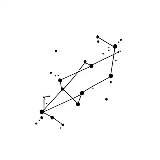sagittarius and leo zodiac sign intertwined constellation tattoo design idea