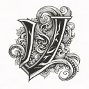 STS letters tattoo design idea