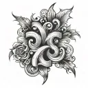 STS letters tattoo design idea