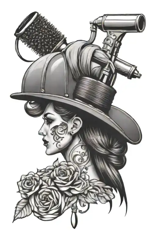hair stylist tools  tattoo design idea