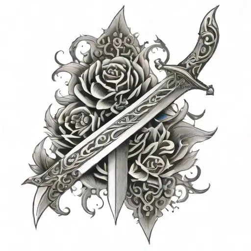 zulfiqar sword tattoo tattoo design idea