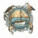 cape cod tattoo design idea