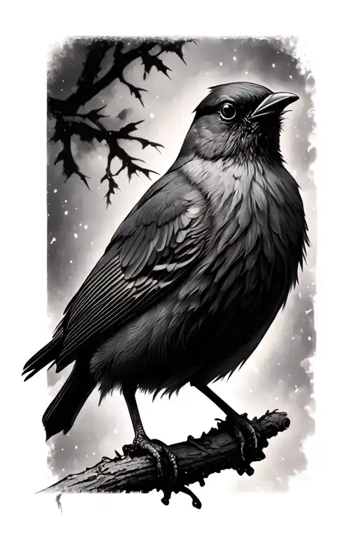 2 Robins tattoo design idea