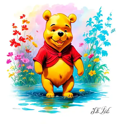 winnie pooh tattoo design idea