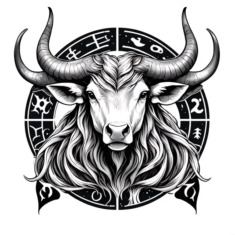 a tatto fitting to my zodiac sign which is taurus zodiac sign tattoo design idea
