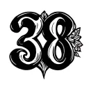 lucky 38 tattoo design idea
