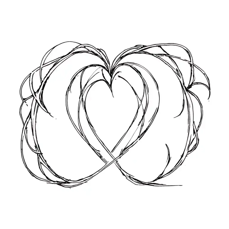 For ever Love symbol tattoo design idea