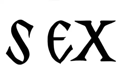 "Sex" tattoo design idea