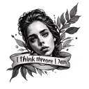 I think therefore I am tattoo design idea