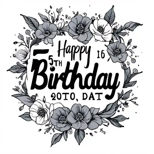 50th birthday date tattoo tattoo design idea