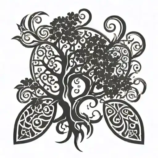 poison tree tattoo design idea