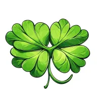5 Leaf Clover tattoo design idea