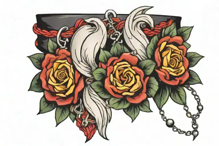 wrist charm bracelet tattoo tattoo design idea