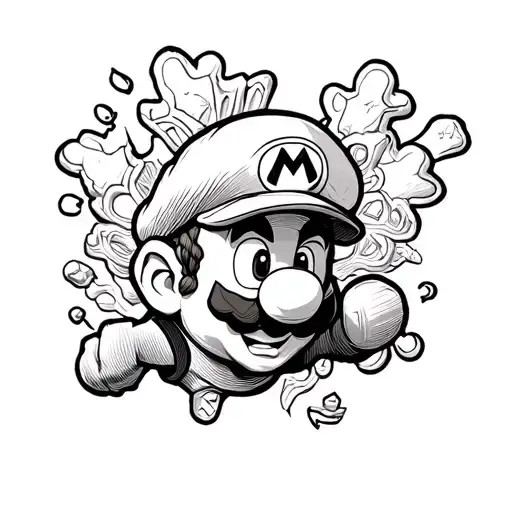 Mario Bros tattoo design idea