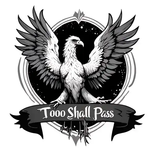 This too shall pass phoenix tattoo design idea
