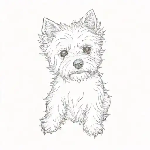 west highland terrier solo muso tattoo design idea