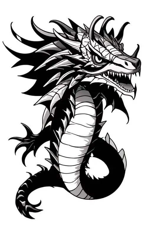 Pokémon Gyarados Full Leg tattoo design idea
