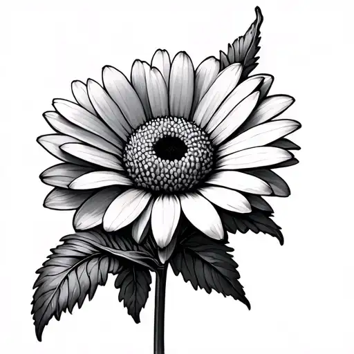 Aster Flower tattoo design idea