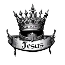 Crown with Jesus' name on it tattoo design idea