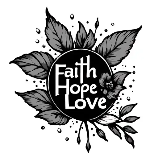 salt and light faith hope love tattoo design idea